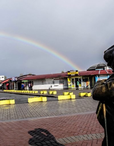 Вуліца Сацыялістычная, Бабёр каля рынку. Фота: Дар'я Роскач