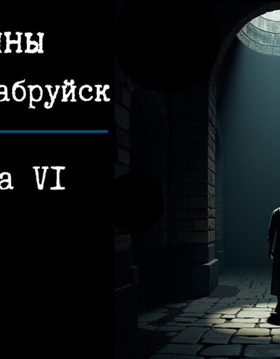 Чалавек спіной у вязніцы на цёмным фоне з подпісам - вокладка да падкаста Міфічны Бабруйск
