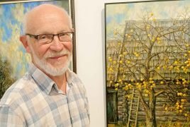 Анатоль Концуб на адкрыцці выставы «Дарога да дому» у Менску, 16 ліпеня 2024 года. Фота: Анатоль Концуб / Facebook