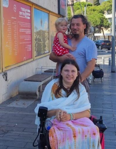 Ася Траяўноская з дачкой і мужам. Фота: асабісты архіў Асі Траяноўскай